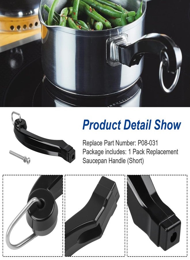 Batator P08-031 Saucepan Handle Replacement (Short) Fits for Farberware 1, 1.5, 2 and 2.5 quart Pan, Pots and Cookware | Durable Pot Replacement parts | Saucepan Handles for Kitchen Cooking with Screw - Image 4